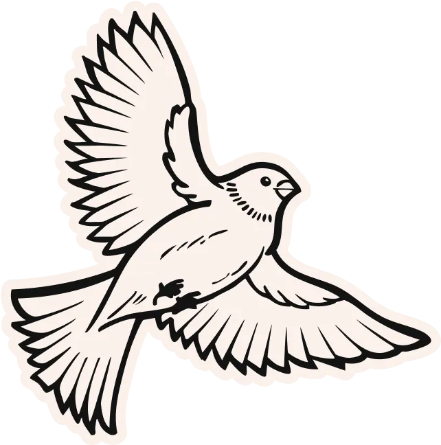 content love sticker uccello